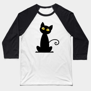 Black Cat Baseball T-Shirt